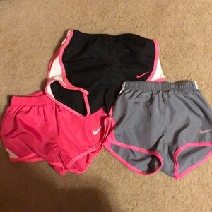 3 pair girls Nike shorts